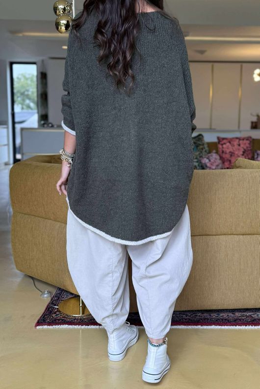 Big Softie Star Slouch Knit Deep Khaki -